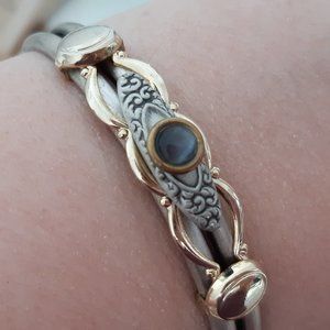 Hand made bracelet with black center